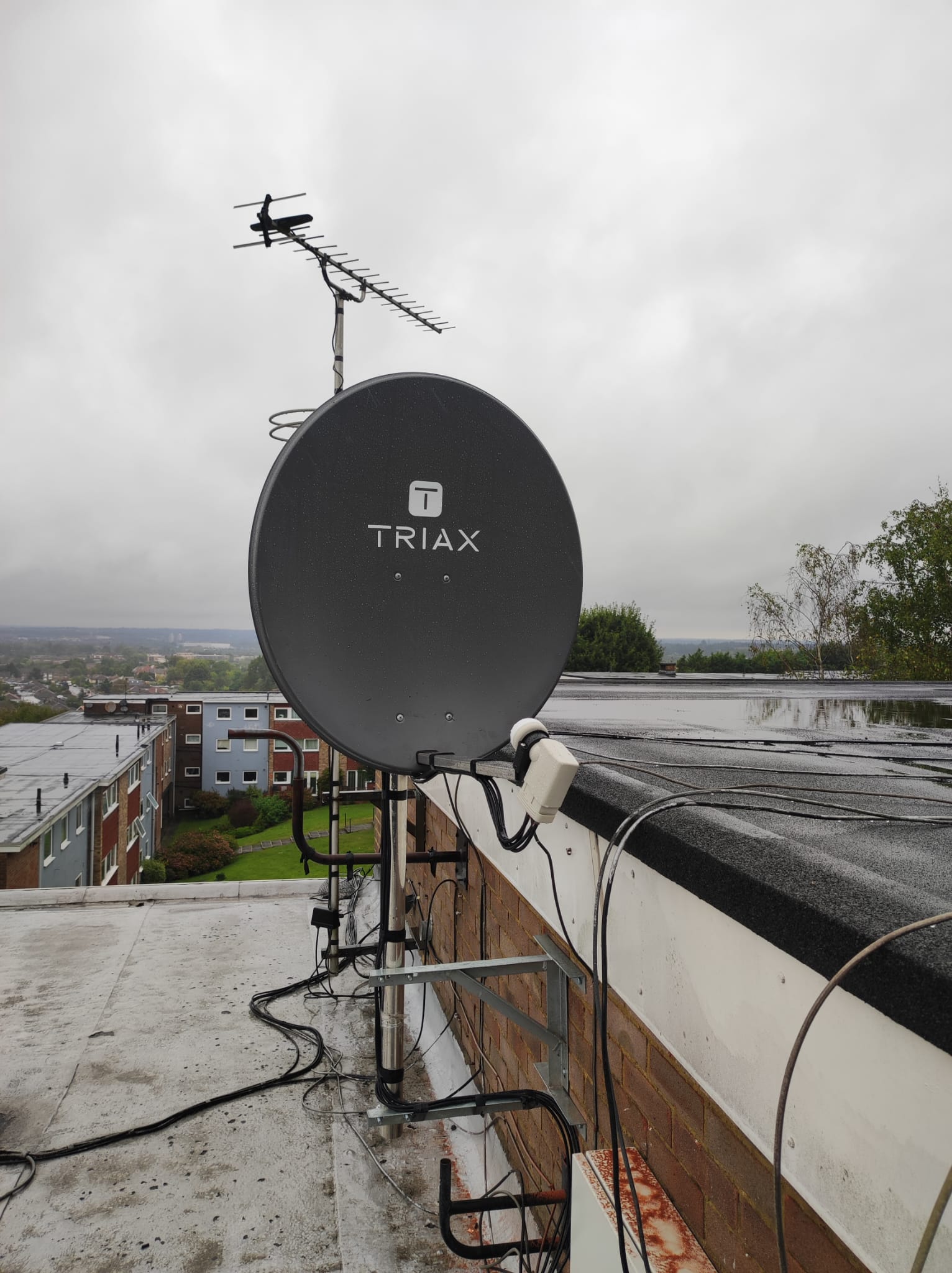 Communal satellite dish installation in Bushey - Robson Aerial Services